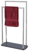 WENKO 24076800 - Porta asciugamani RAVINA 48x80 cm in acciaio inossidabile/argento/nero