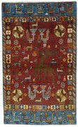 Gabbeh Tappeto persiano 100 x 160 Rosso (Iran) Annodato A Mano