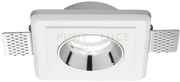 Gfa634- faretto in gesso finitura cromo da incasso 1 luce attacco g...