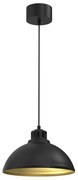 Lampadario a sospensione con filo SVEN 1xE27/15W/230V nero/oro