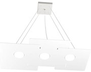 Sospensione Moderna Echo Metallo Bianco 3 Luci Gx53