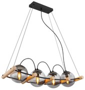 Globo 15883-4H - Lampadario a sospensione con filo LEONA 4xE27/15W/230V