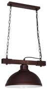 Lampadario a sospensione con catena HAKON 1xE27/60W/230V legno scuro