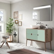 Mobile da bagno sotto lavabo Kompas rovere chiaro L 100 x H 48 x P 45 cm, lavabo non incluso
