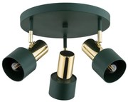 Argon 6196 - Luce Spot DORIA 3xE27/15W/230V verde/ottone