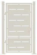 Cancello manuale con serratura elettrica Privacy in ferro, apertura a sinistra, L 104.5 x H 180 cm, di colore bianco