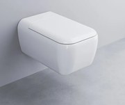 Cielo Shui Big Wc sospeso senza sedile completo di fissaggio in ceramica bianco lucido