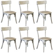 CHELSEA - set 6 sedie in legno di olmo