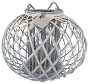 GISELE - lanterna in vimini tondo 20 x 40 cm