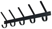 Attaccapanni da parete nero in metallo 70 cm Dexter – Spinder Design