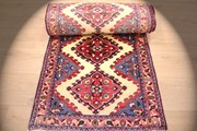 Hamedan Tappeto 400 x 70 (Iran) Annodato A Mano
