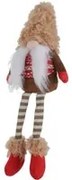 Gnomo Natale gambemolli 55 cm cappello beige peluche