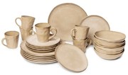 Set da pranzo in gres beige 24 pezzi Glosia - Bonami Selection