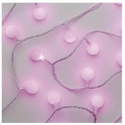 Catena LED da esterno natalizia 40xLED/9m IP44 rosa