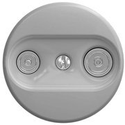 Kliklap - Presa di corrente d'epoca TV+R (continuous) senza cornice grigio