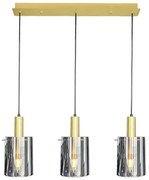 Lampadario a sospensione con filo ARCADIA 3xE27/60W/230V oro/fumé