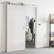 Porta scorrevole Renoir in mdf bianco, L 92.5 x H 211.5 cm, con binario Ermes Reversibile