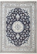Nain Tappeto 240 x 170 Blu (Iran) Annodato A Mano