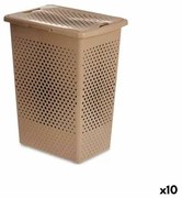 Cesto per i Panni Beige Plastica 38 L 27 x 49,5 x 38,5 cm (10 Unità)