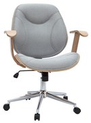 Sedia da ufficio design tessuto grigio chiaro YORKE