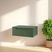 Cassetto bagno sospeso GIGLIO 80 cm in nobilitato Verde Opaco