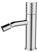 Kamalu - Miscelatore bidet finitura cromo con maniglia trama diamantata | BRASS