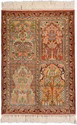 Cashmere Silk Tappeto orientale 70 x 90 Beige (Indian) Annodato A Mano