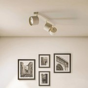 Argon Faretto da soffitto Chloe orientabile a 3 luci, beige