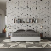 Letto contenitore 160x190 bianco frassino Nuamo