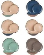 Set 18 piatti ceramica colorati Sinfonia