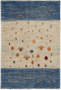 Loribaft Tappeto 120 x 80 Blu (Iran) Annodato A Mano
