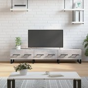 Mobile porta tv grigio cemento 150x36x30 cm legno multistrato