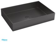 Lavabo D'Appoggio "Saturn" Da 55 Cm Finitura Gun Metal C/Piletta Click-Clack