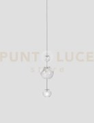 Oto sospensione peaa cristallo rigadin nickel satinato 1 luce attac...