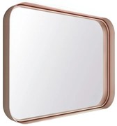 Specchio Kende rettangolare in alluminio oro e rosa 80 x 60 cm