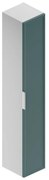 Colonna per mobile bagno Quadra 1 anta P 30 x L 30 x H 180 cm bianco opaco/mirto opaco laccato mdf