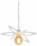 Lampadario a sospensione con catena STAR 1xE27/15W/230V bianco