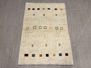 Gabbeh Tappeto 100 x 140 Beige (Iran) Annodato A Mano