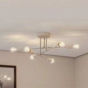 Plafoniera soffitto Flower 177 Opviq, dimmerabile, Crema / Ambra, Soggiorno / Sala da pranzo, Metallo, Moderno, Plafoniera