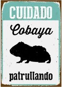 Distintivo Magnet  Steel Cuidado Cobaya Patrullando 14,8 x 21 cm