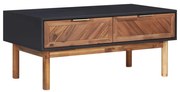 Tavolino Da Salotto 90x50x40 Cm Legno Massello Di Acacia E Mdf /
