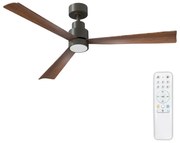 Ventilatore da soffitto MISI marrone, Ø 132 cm, dimmerabile, ARTE CONFORT IP20