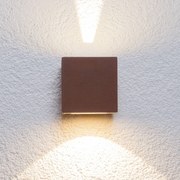 Applique da esterni a LED JARNO Lucande, Marrone / Ruggine, Alluminio, Moderno, Applique LED da esterni