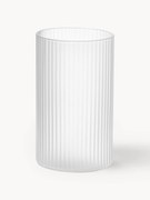 Set di 4 bicchieri piccoli da long drink in vetro soffiato con scanalatura in rilievo Ripple, 140 ml
