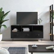 Mobile porta tv nero 102x36x50 cm in legno multistrato