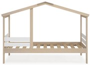 Letto bianco/naturale in pino 90x190 cm Angel - Marckeric