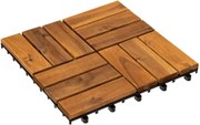 9 piastrelle di acacia 30x30cm - Intex
