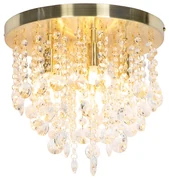 Lampada da soffitto intelligente oro con vetro incl. 6 Wifi G9 - Medusa
