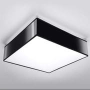 Plafoniera da Soffitto Quadrata in PVC 2xE27 HORUS 35 Nera da interno