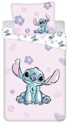 Set copripiumino e federa da bambini rosa chiaro in cotone per letto singolo 140x200 cm Lilo &amp; Stitch "Pink" – Jerry Fabrics